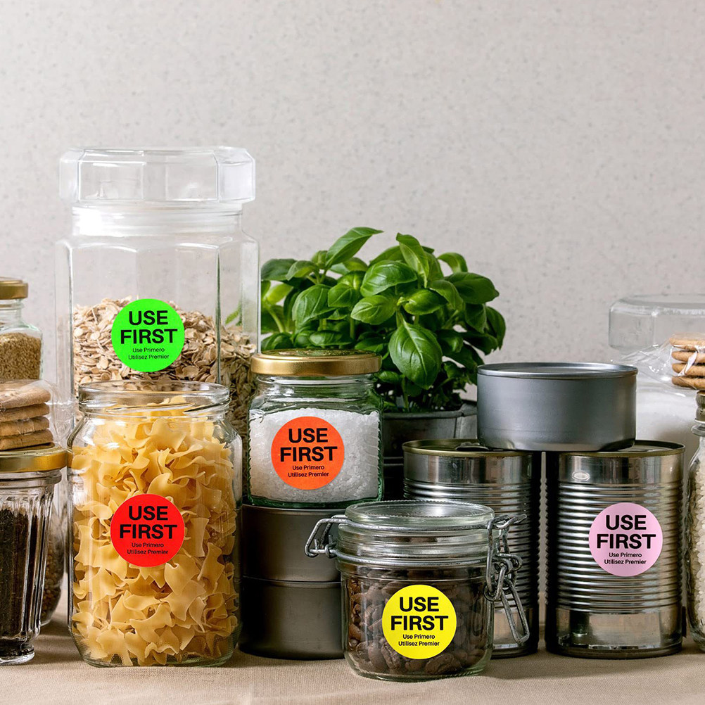 Food Storage For Restaurant - 3 Rolls Inventory Control Labels Multipurpose