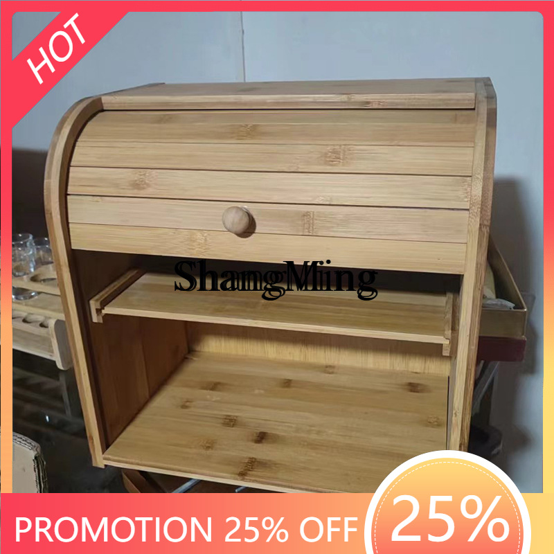 Food Storage Rack For Kitchen - SM Household Bamboo Bread Storage Box