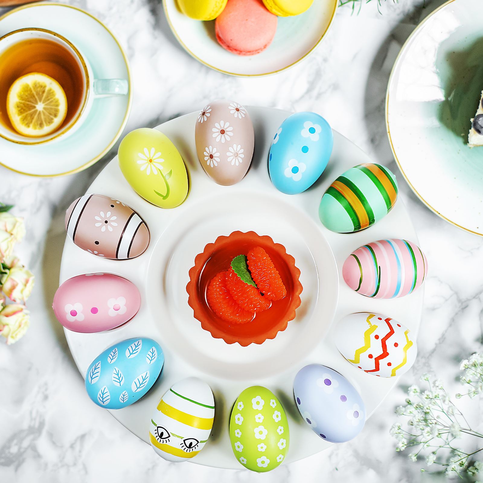 Food Storage For Restaurant - 1pc Easter Dish Ceramic Platter Deviled