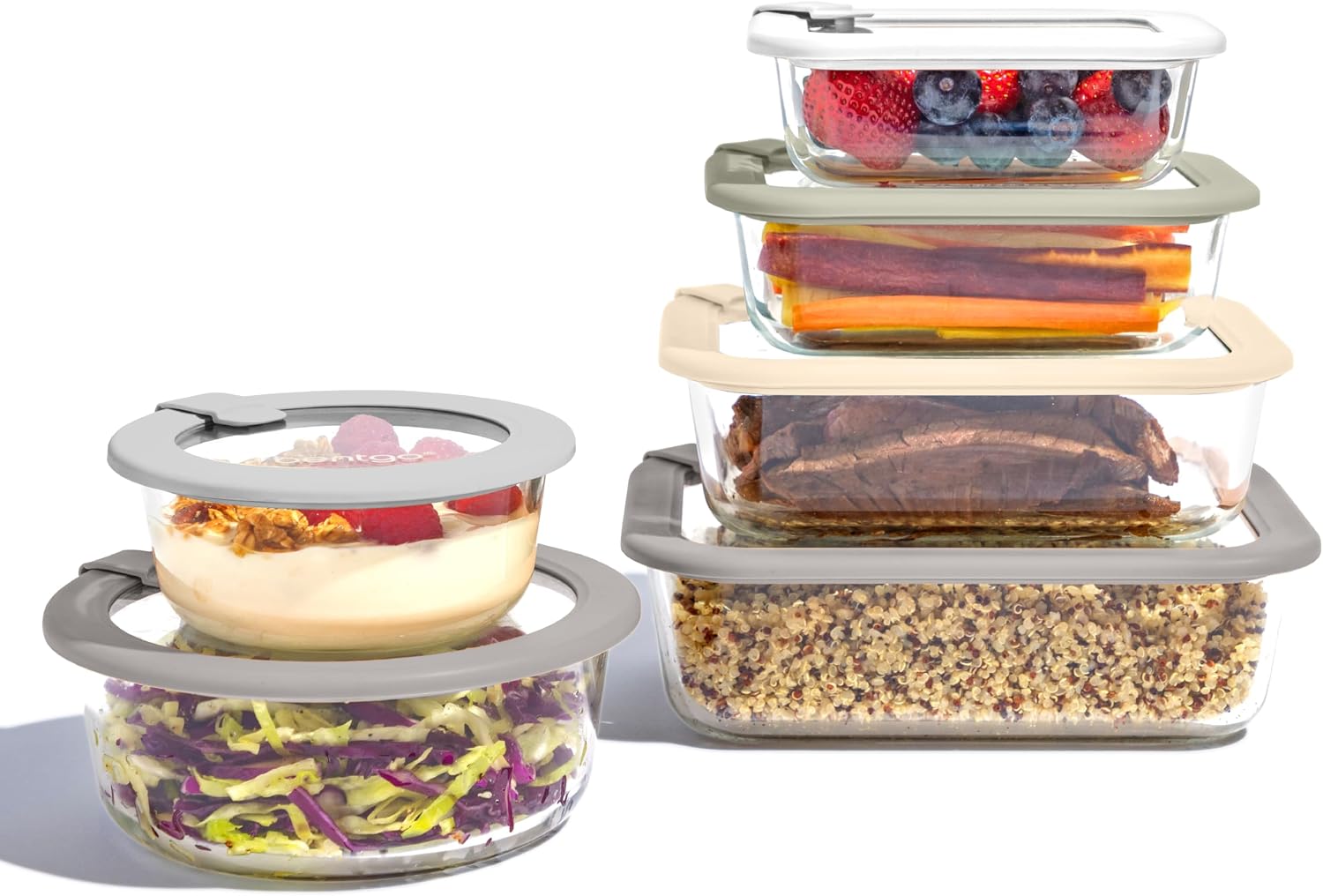Food Storage Glass Container Set - Bentgo Signature Glass Food Storage Containers