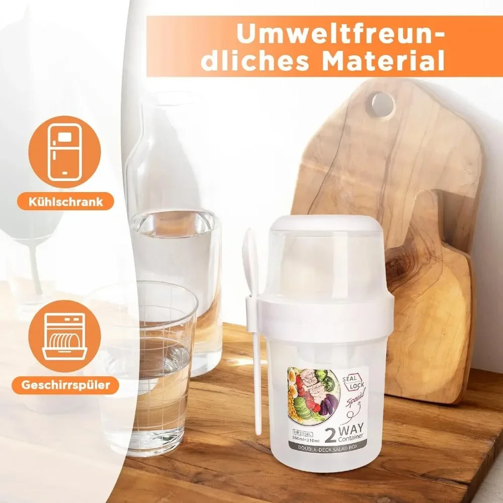 Food Storage Yogurt - Salad Cup Breakfast Cups Portable Food