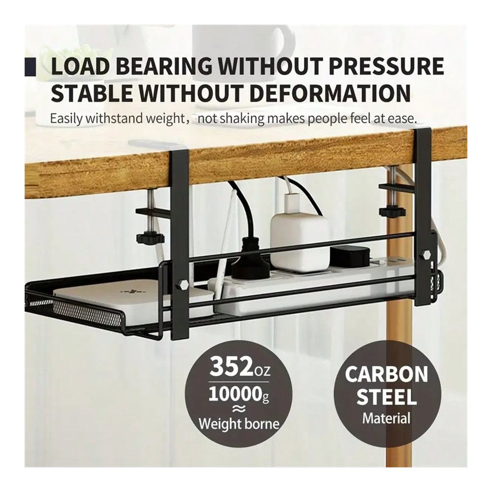 Food Storage In Stainless Steel - Under Desk Storage Shelf/Basket, Office Desk