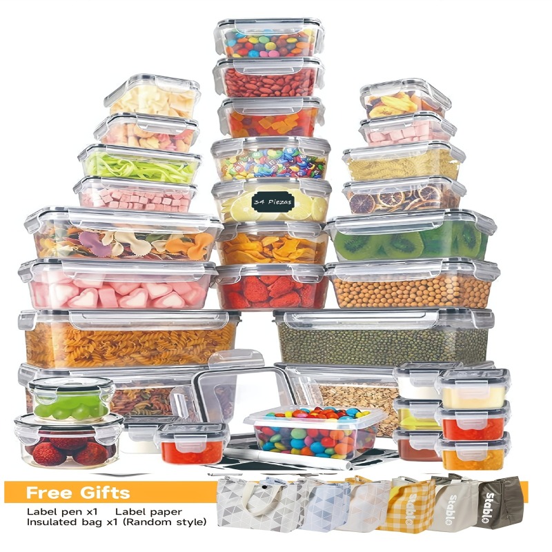 Food Storage Utensils - 48PCS BPA-Free Food Storage Set –