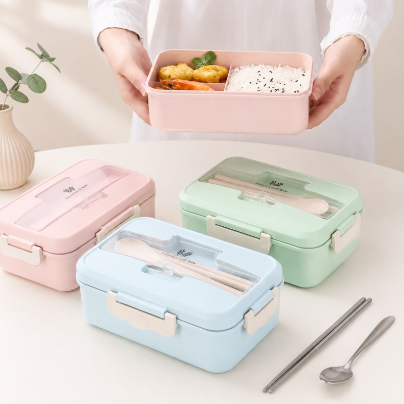 Food Storage Oven Safe - Wheat Straw Lunch Box Microwave‑Safe Portable