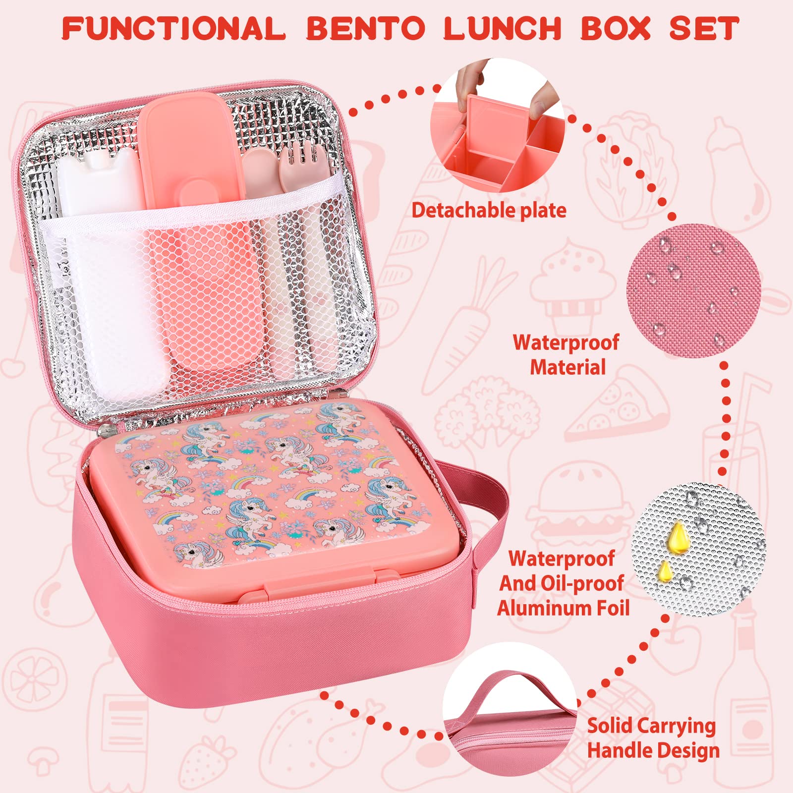 Bento Lunch Box for Kids With  - Food Storage Vacuum Bags review and price