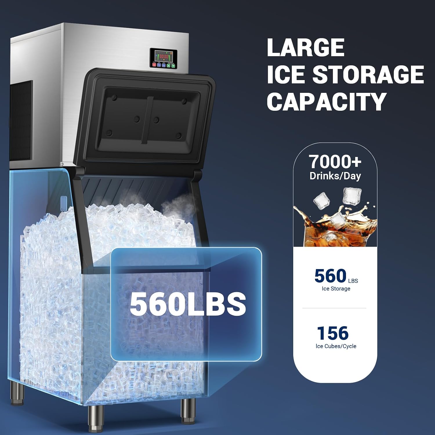 Commercial Ice Maker Machine w - Food Storage For Restaurant review and price