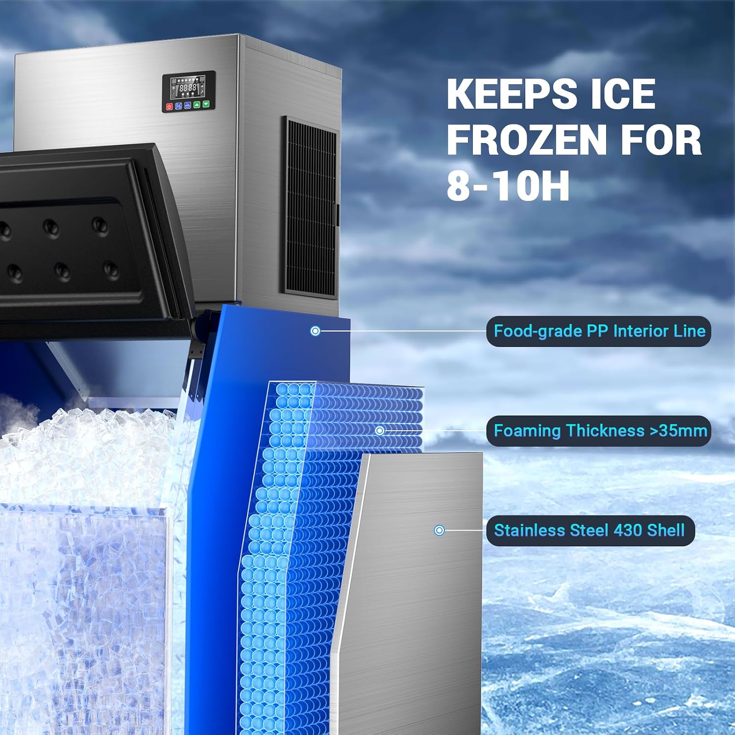 Commercial Ice Maker Machine w - Food Storage For Restaurant review and price