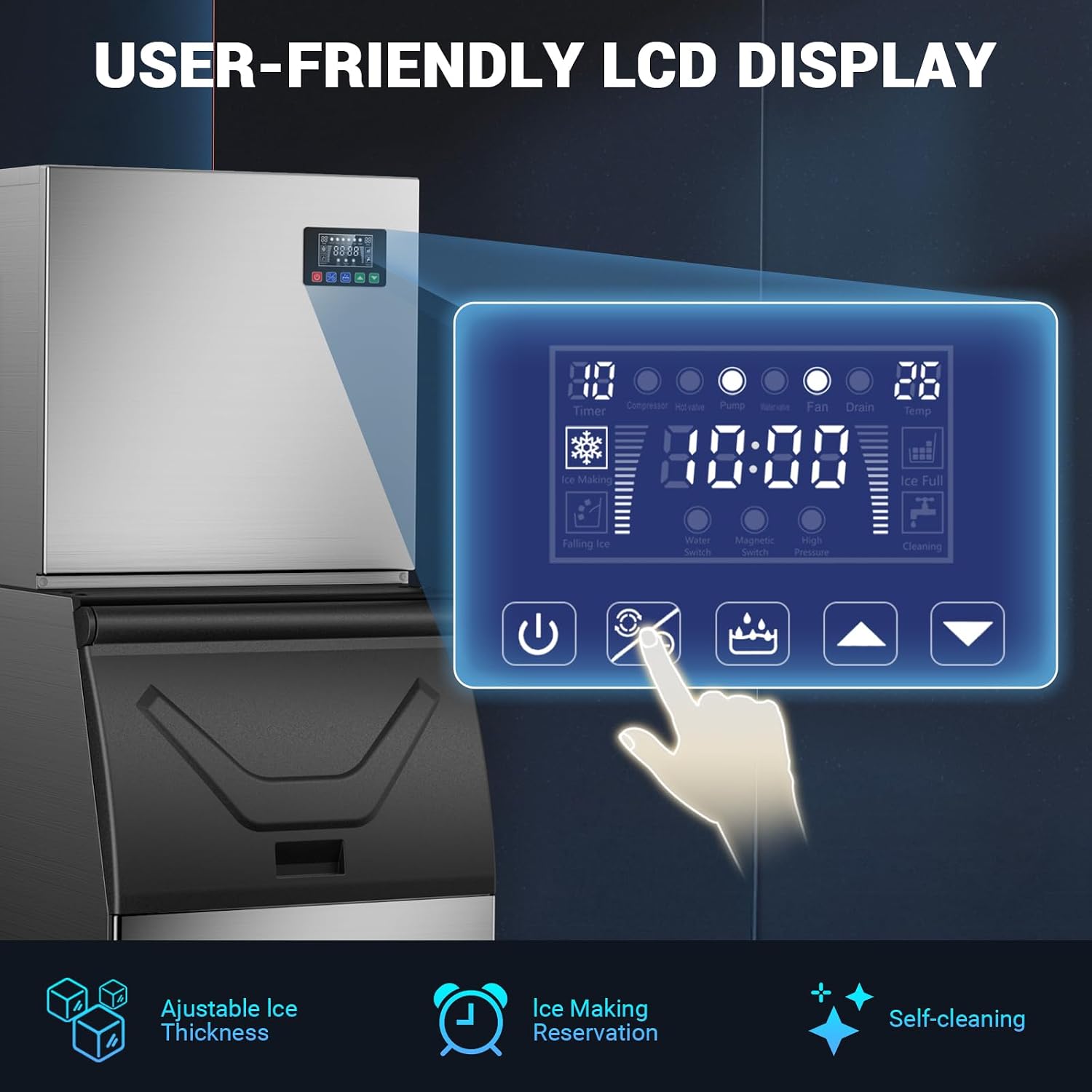 Commercial Ice Maker Machine w - Food Storage For Restaurant review and price
