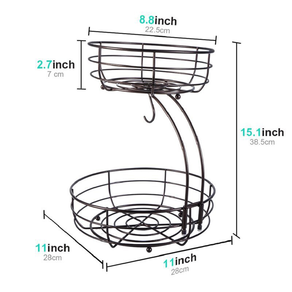 LMETJMA 2-Tier Countertop Frui - Food Storage Rack For Kitchen review and price