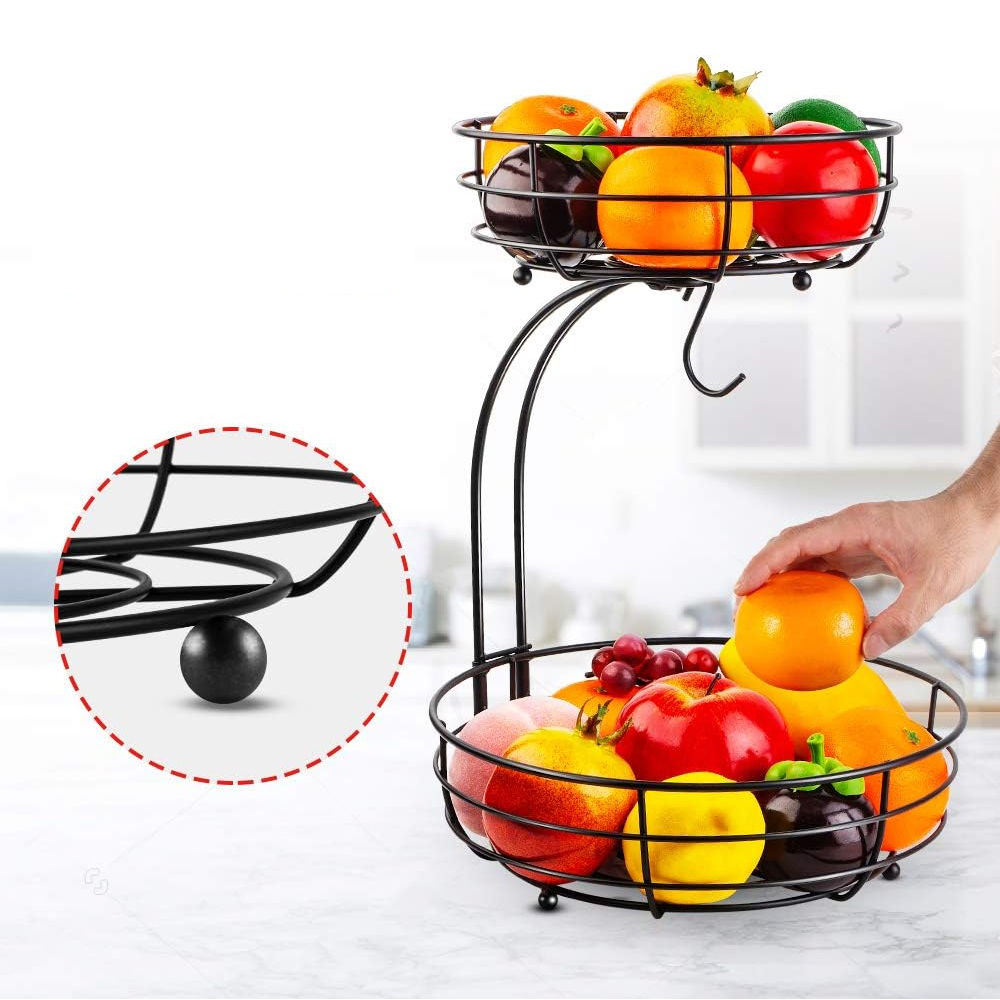 LMETJMA 2-Tier Countertop Frui - Food Storage Rack For Kitchen review and price