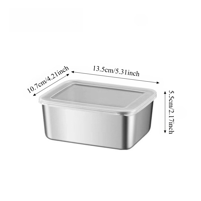 3/6Pcs Stainless Steel Rectang - Food Storage In Stainless Steel review and price