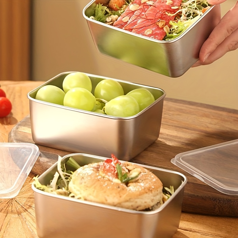 3/6Pcs Stainless Steel Rectang - Food Storage In Stainless Steel review and price