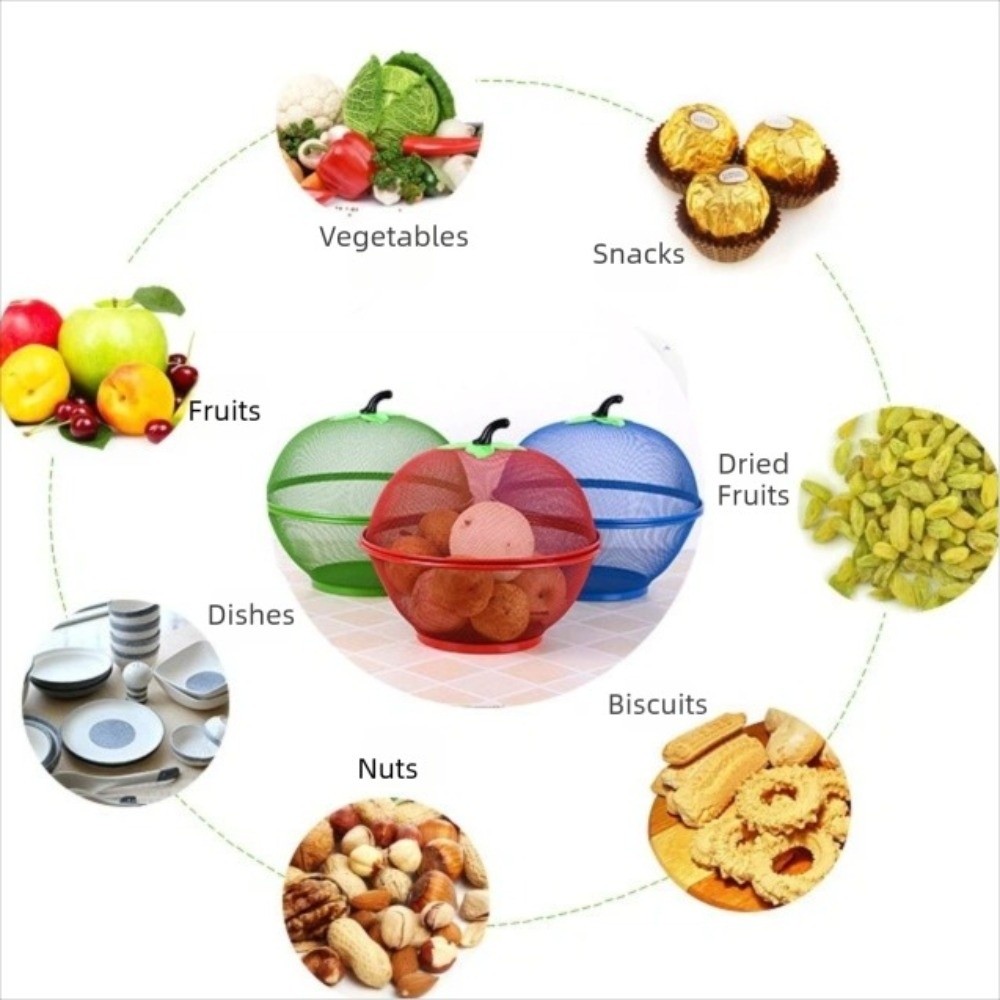 with Mesh Cover Metal Fruit Ba - Food Storage Rack For Kitchen review and price