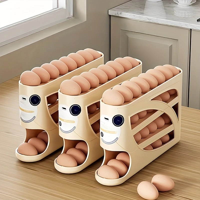 3-Tier Rolling Egg Storage Con - Food Storage Rack For Kitchen review and price