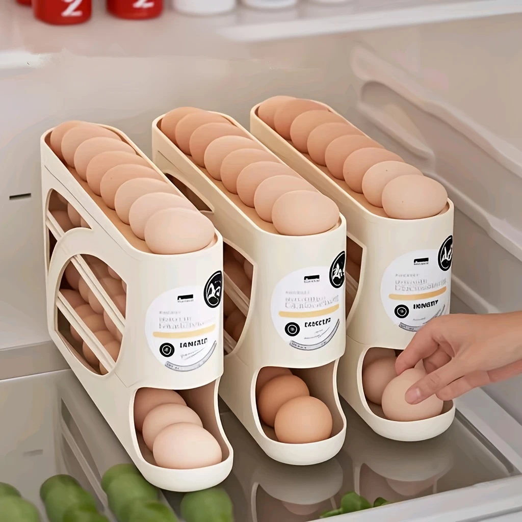 3-Tier Rolling Egg Storage Con - Food Storage Rack For Kitchen review and price