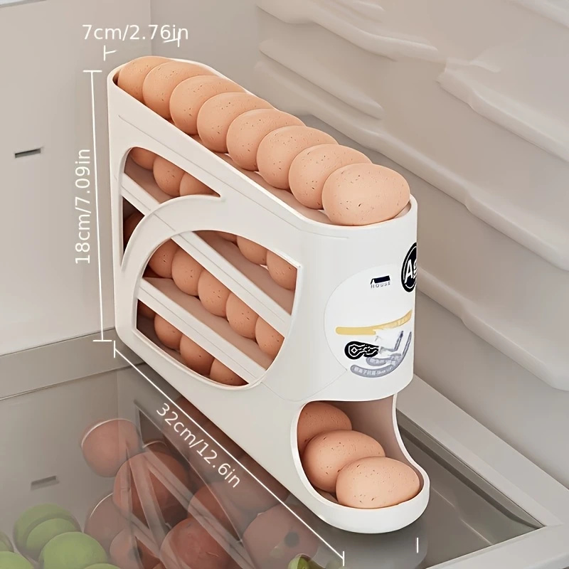 3-Tier Rolling Egg Storage Con - Food Storage Rack For Kitchen review and price