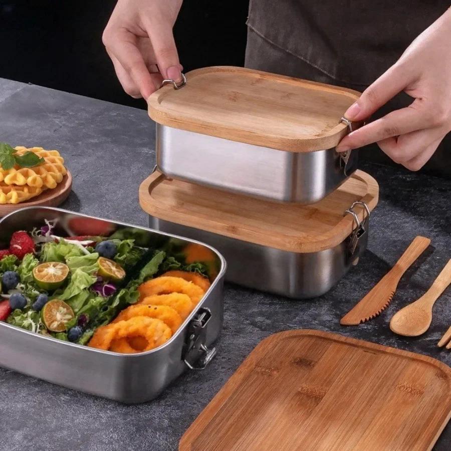 New 304 Stainless Steel Bamboo - Food Storage In Stainless Steel review and price