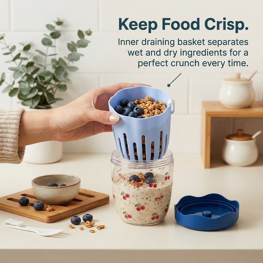 Portable Plastic Overnight Oat - Food Storage Yogurt review and price