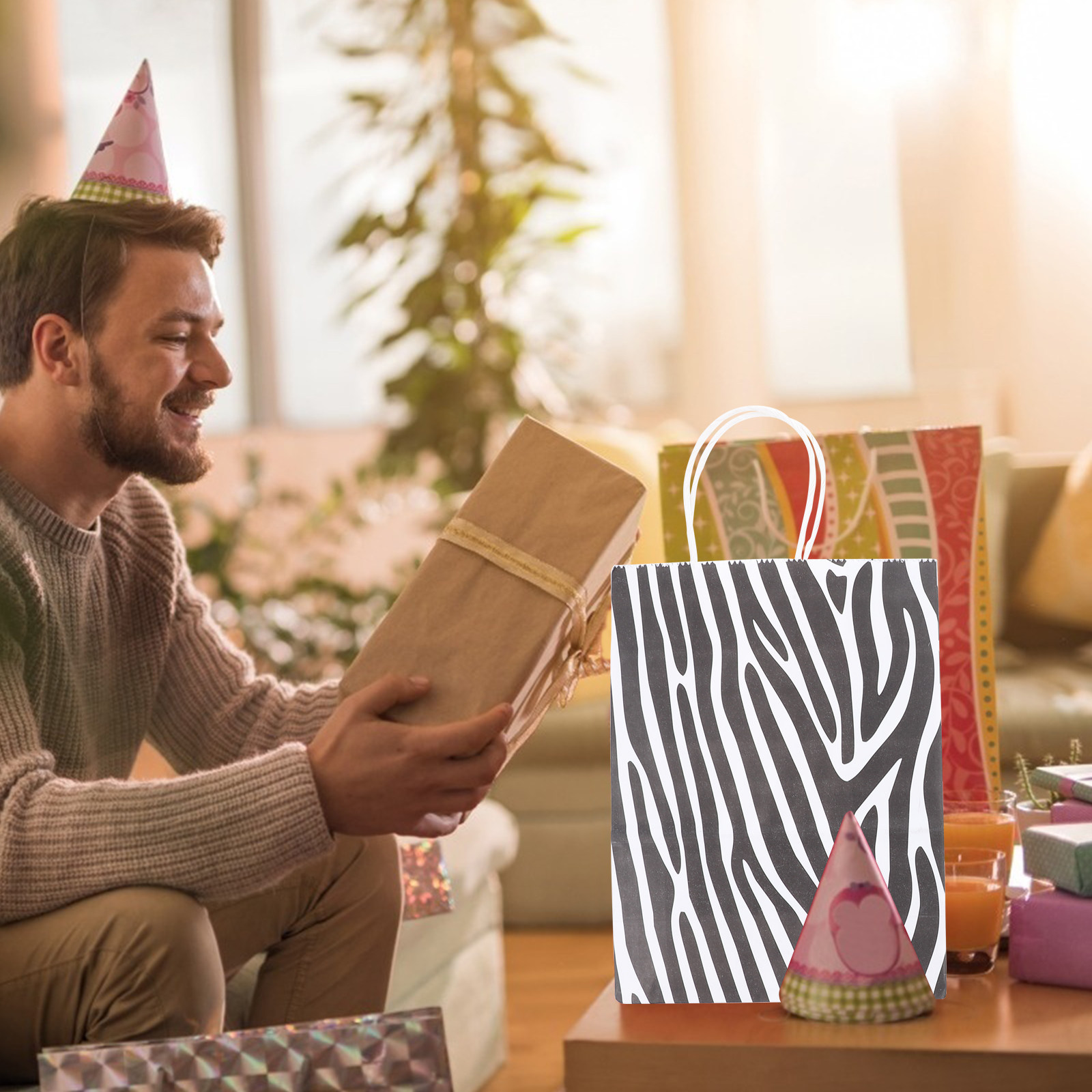 24Pcs Zebra Pattern Paper Pack - Zebra Food Storage review and price
