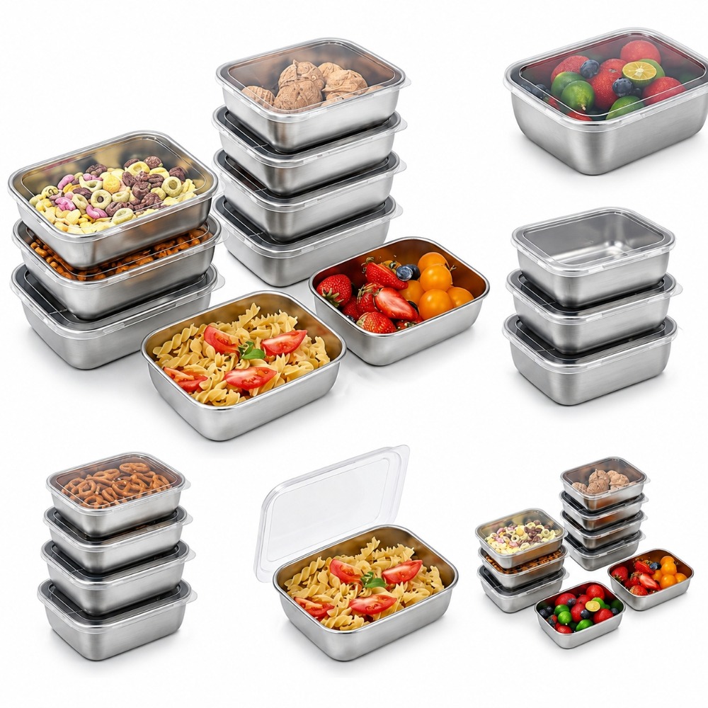 6PCS Stainless Steel Food Stor - Food Storage In Stainless Steel review and price
