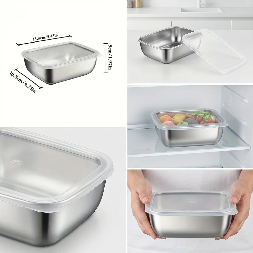 6PCS Stainless Steel Food Stor - Food Storage In Stainless Steel review and price