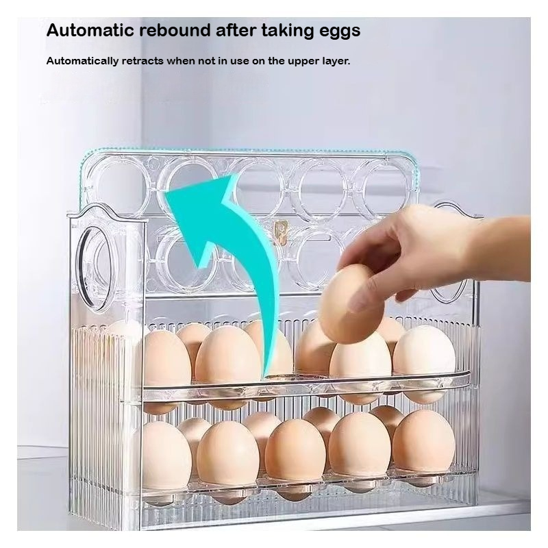 Automatic Rebound Egg Storage  - Food Storage Rack For Kitchen review and price