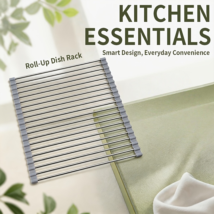 1PC Folding Roll Sink Drainer  - Food Storage Rack For Kitchen review and price