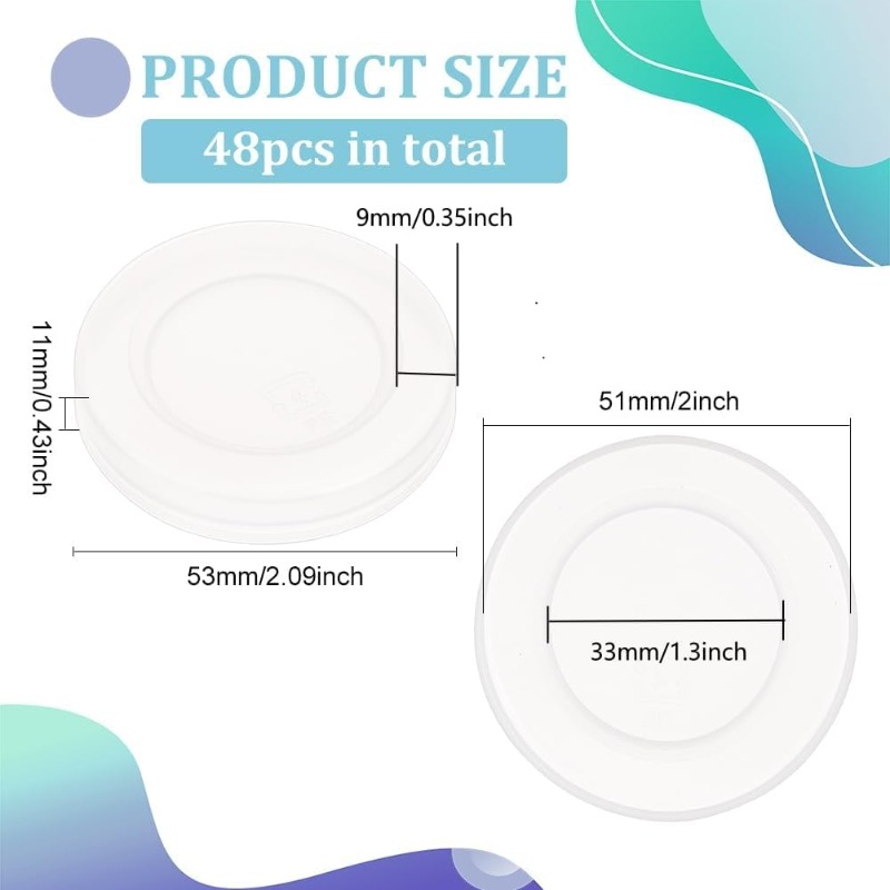 48 Pcs 2inch Yogurt Jar Lids C - Food Storage Yogurt review and price