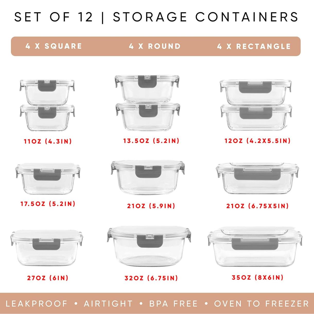 24pc Borosilicate Glass Storag - Food Storage Containers Tupperware review and price