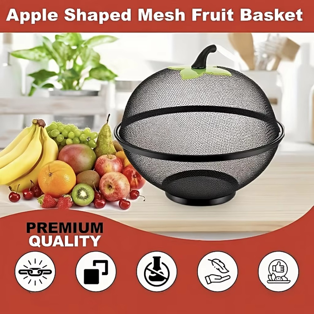 with Mesh Cover Metal Fruit Ba - Food Storage Rack For Kitchen review and price
