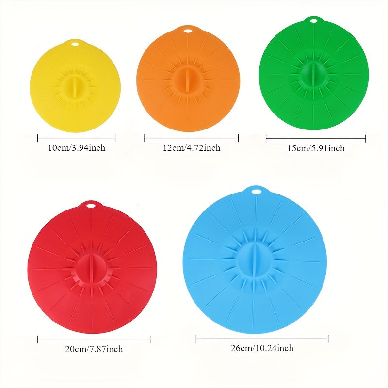 5-Piece Silicone Lids, Heat-Re - Food Storage Utensils review and price