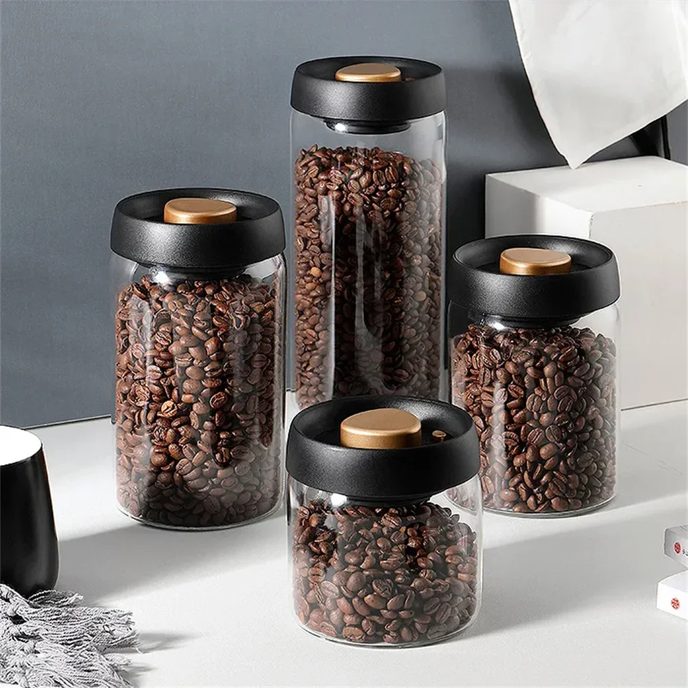 Coffee Beans Vacuum Sealed Tan - Food Storage Glass Container Set review and price